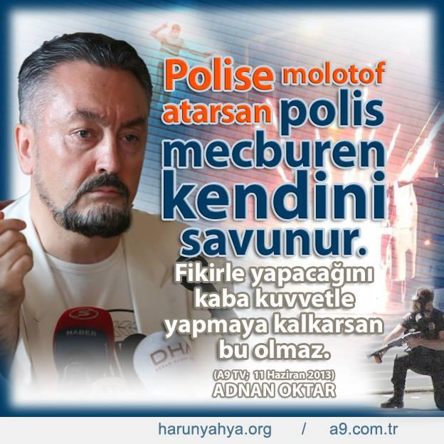 Polise molotof atarsan polis mecburen kendini savunur.