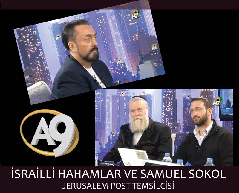 Rabbi Yeshayahu Hollender, Rabbi Ben Abrahamson ve Jerusalem Post temsilcisi Samuel Sokol  