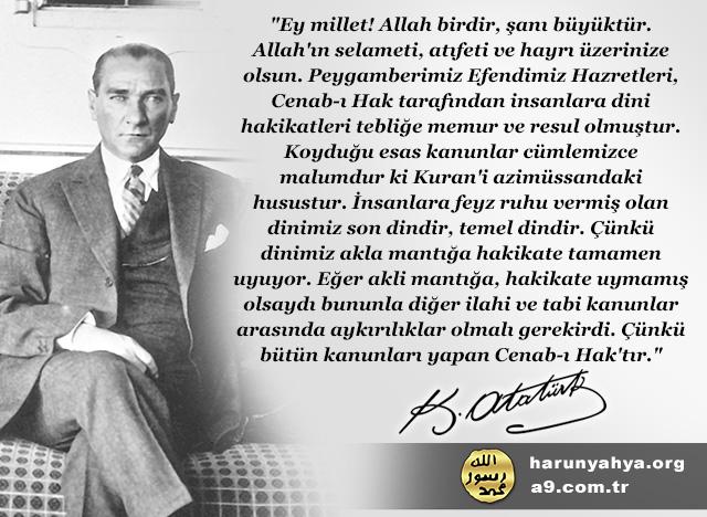 Atatürk diyor ki;