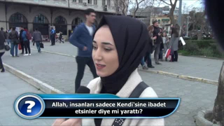 Allah, insanları sadece Kendisine ibadet etsinler diye mi yarattı?