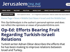 Efforts Bearing Fruit Regarding Turkish-Israeli Relations