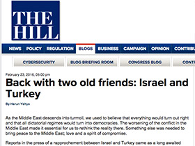 Back with two old friends: Israel and Turkey 