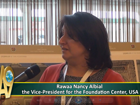 Rawaa Nancy Albial, the Vice-President for the Foundation Center, USA