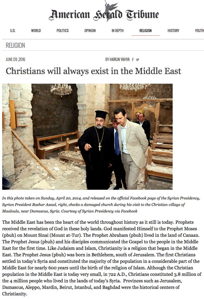 Christians will always exist in the Middle East