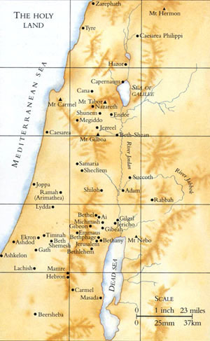 La Bible mentionne de nombreuses villes et régions, de la Méditerranée à l’Europe de l’ouest comme le montre cette carte.